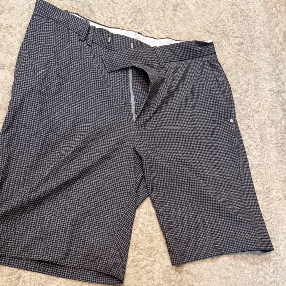 Ralph Lauren Men's Dark Gray Checkered Shorts
